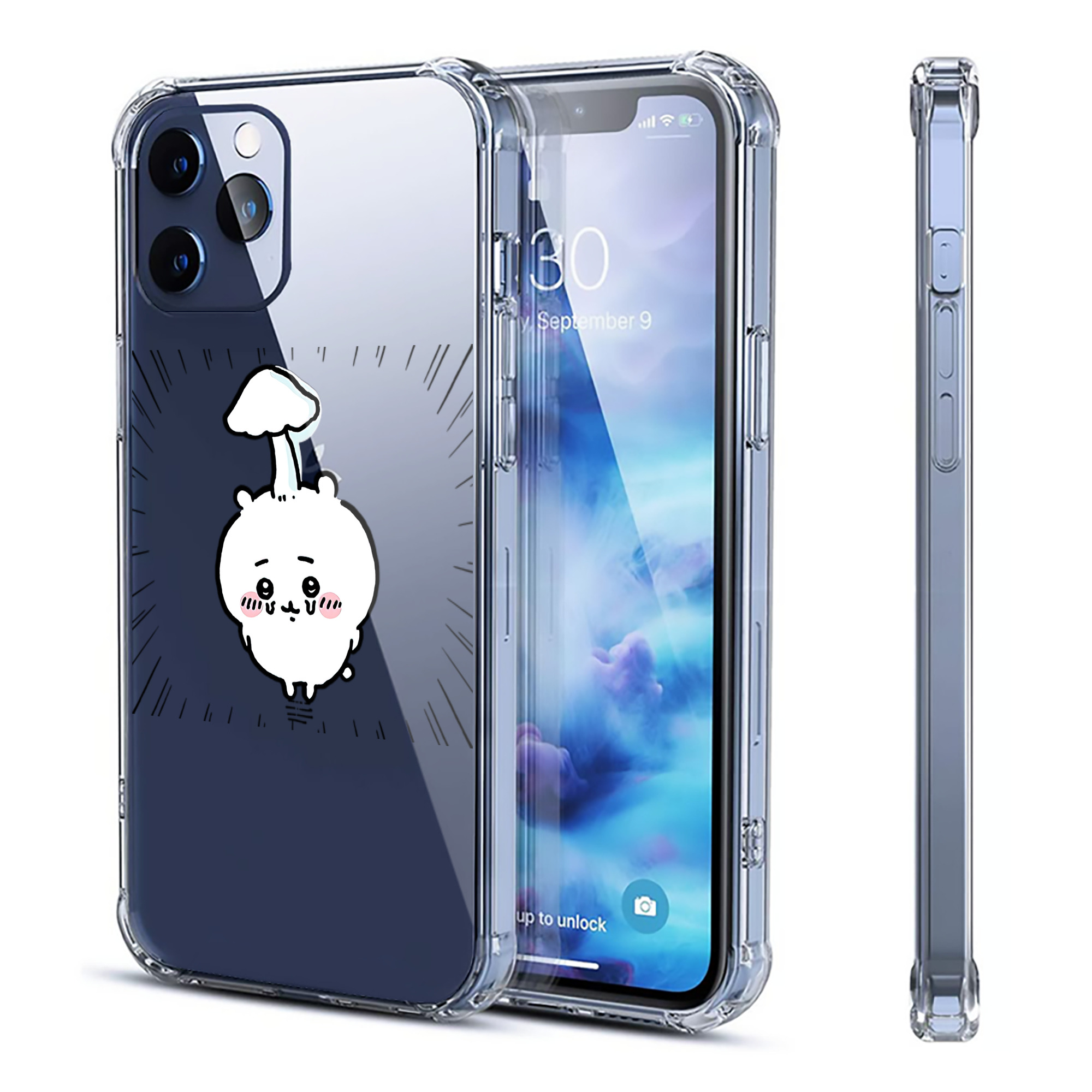 （画像用） ちいかわ ちいかわ Chii-kawa chiikawa 【iPhone 12シリーズ対応】透明スマホケース（クリアソフトケース）